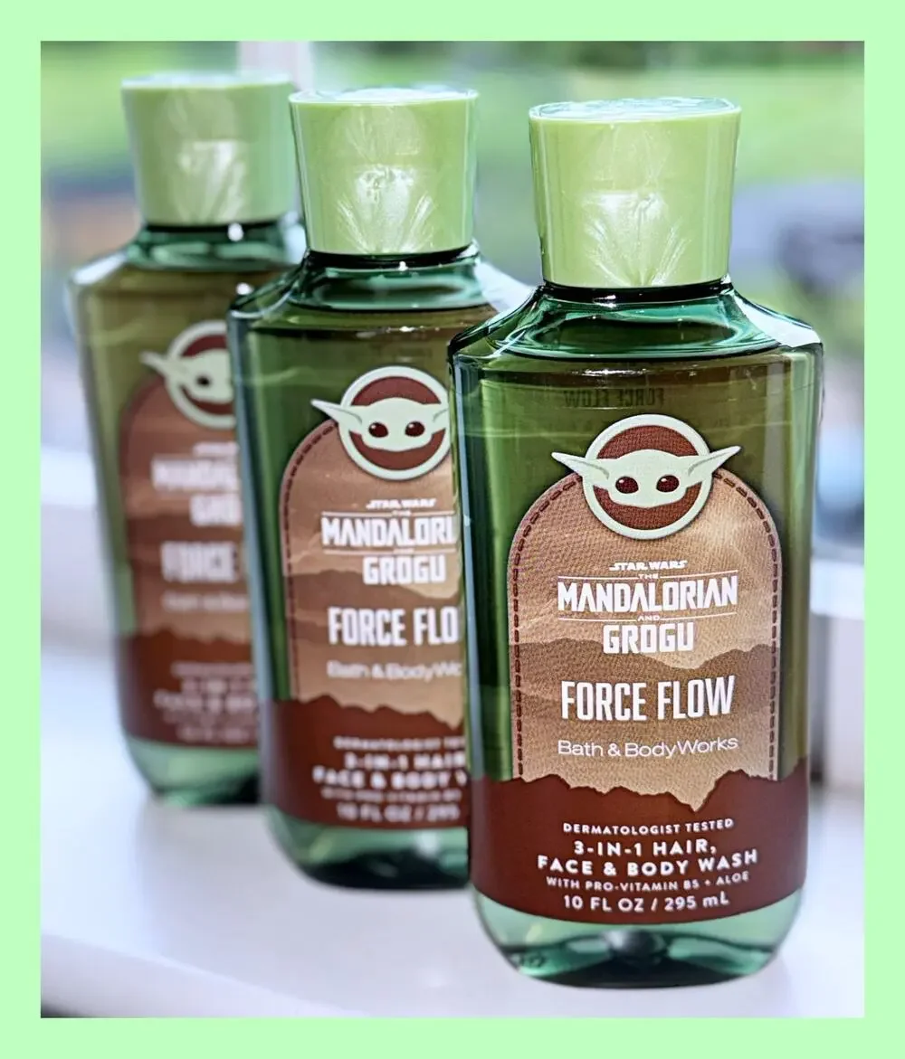 Bath & Body Works Star Wars Grogu Force Flow 3-in-1 Hair Face Body Wash x3